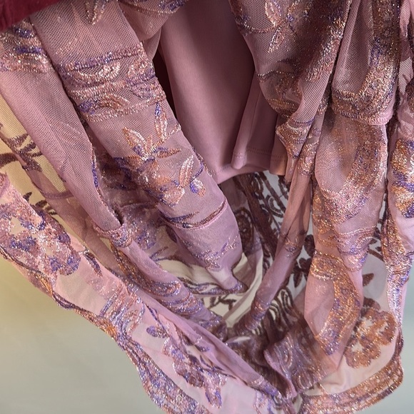 Altar'd State Mariska Lace Embroidered Maxi Dress Lilac Purple Size S Fairy - Picture 10 of 16